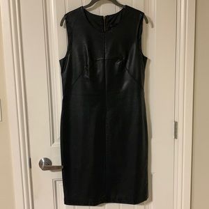 Leather shift dress , worn once only.